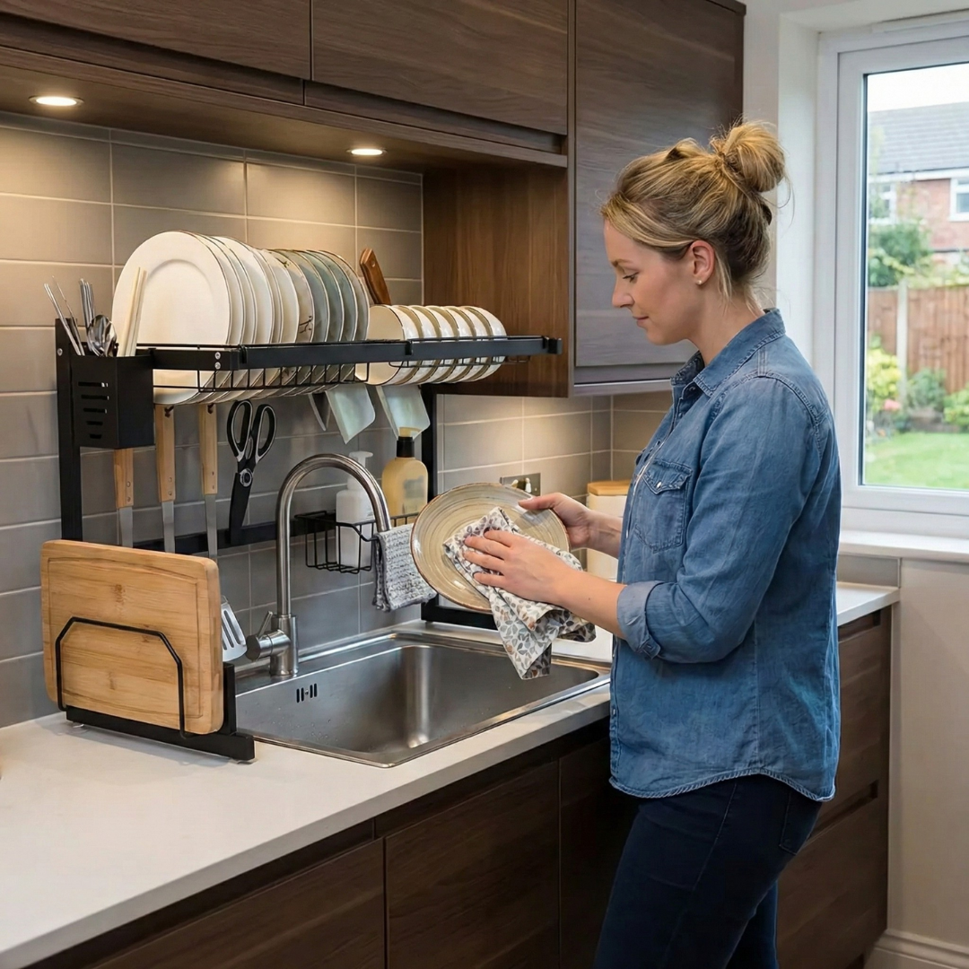 Stalak za sudove iznad sudopere