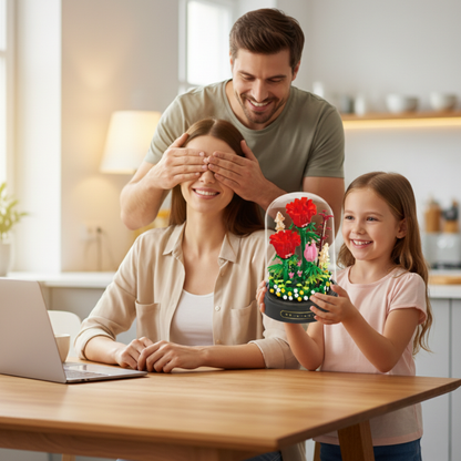 Set kockica za sklapanje ruža sa postoljem i kupolom - 596 delova