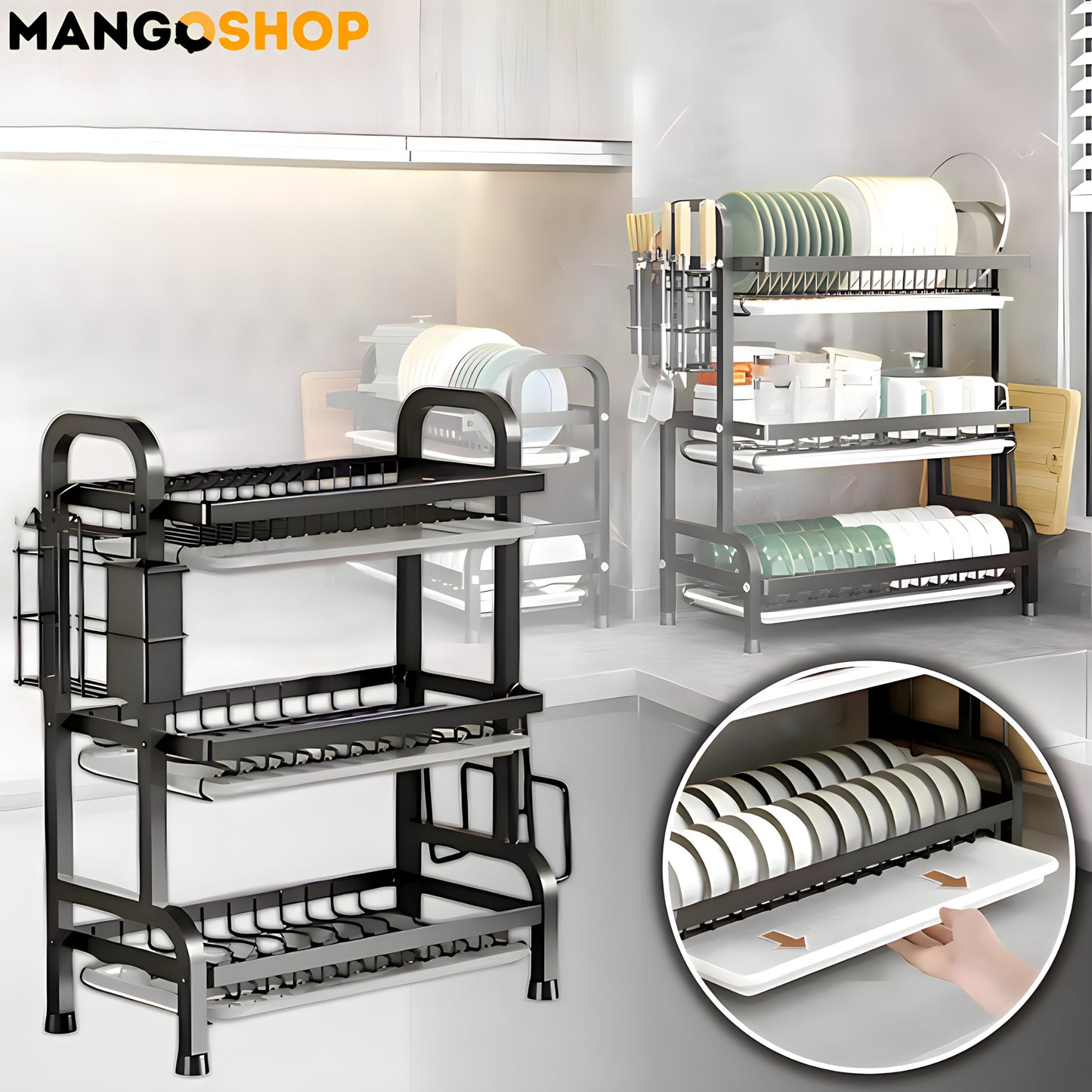 Stalak za sudove – Ocedjivac velikog kapaciteta - rs-mangoshop.com 
