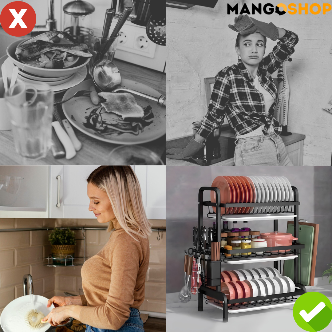 Stalak za sudove – Ocedjivac velikog kapaciteta - rs-mangoshop.com 