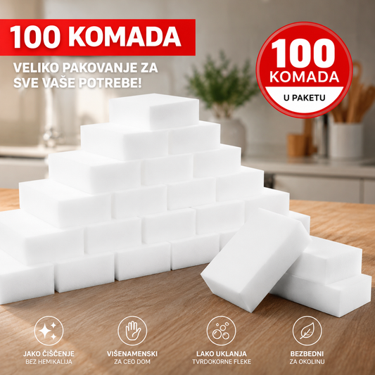 Magični sunđeri za čišćenje - 100 komada