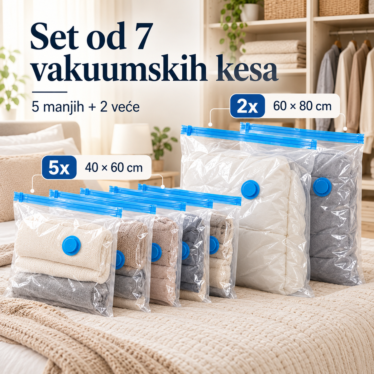 Set vakuum kesa - 7kom