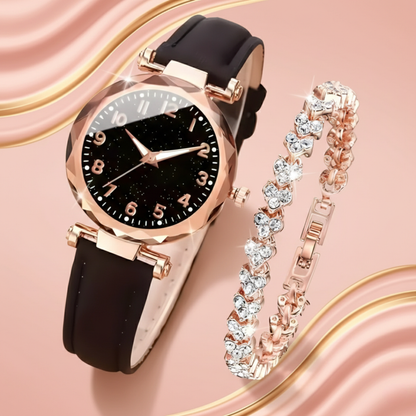 Poklon set ženski sat i elegantna narukvica