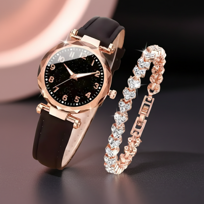 Poklon set ženski sat i elegantna narukvica