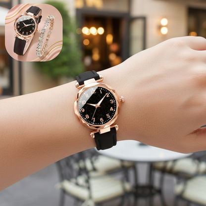 Poklon set ženski sat i elegantna narukvica