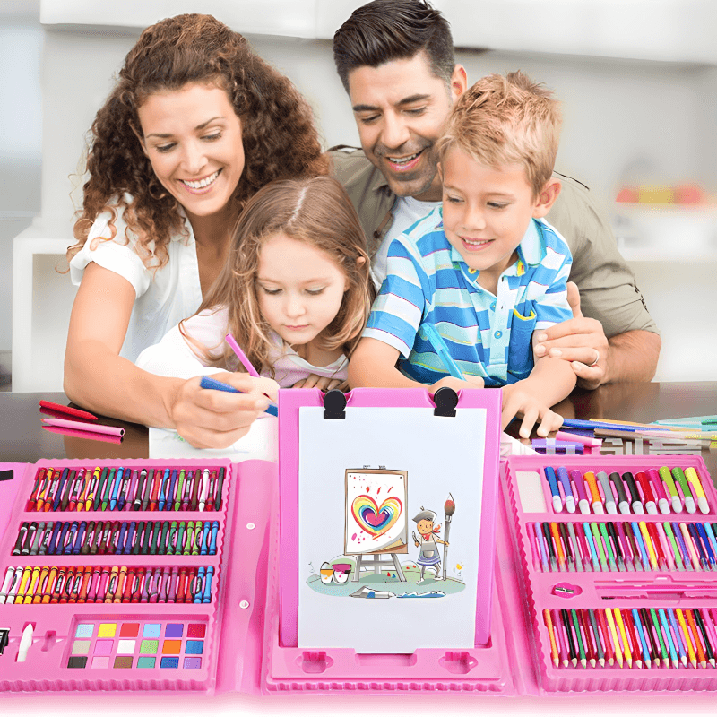 Kofer sa bojicama za decu - savršen set od 208 delova za crtanje i školu - rs.mangoshop.com