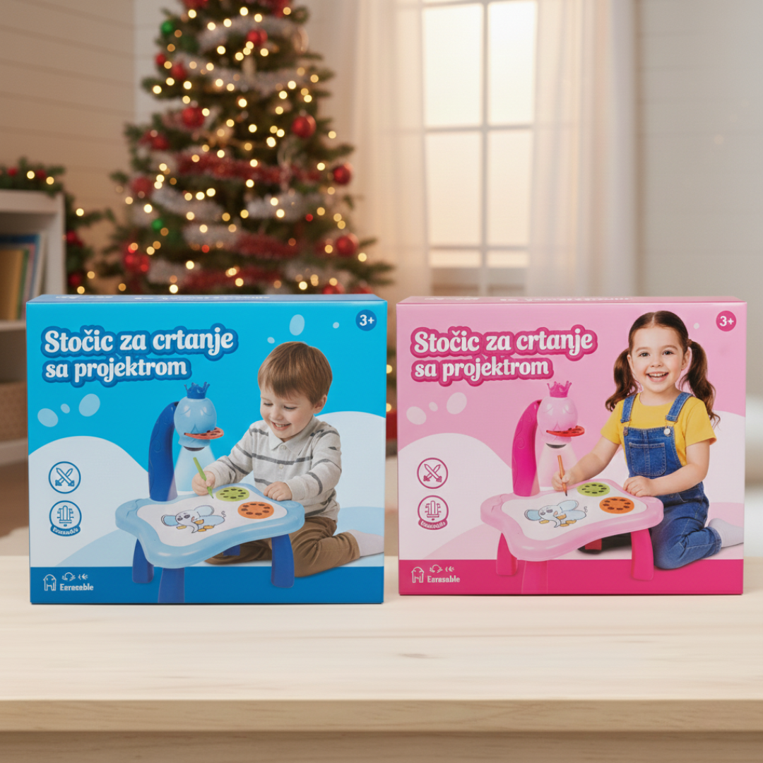 Stočić za crtanje sa projektorom