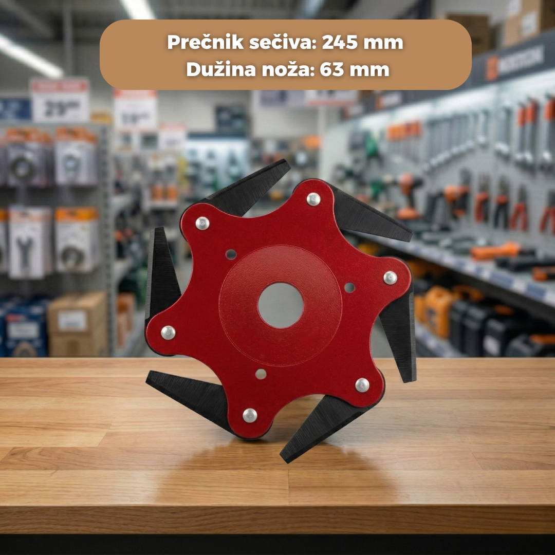 Čelični nastavak za trimer sa 6 oštrica