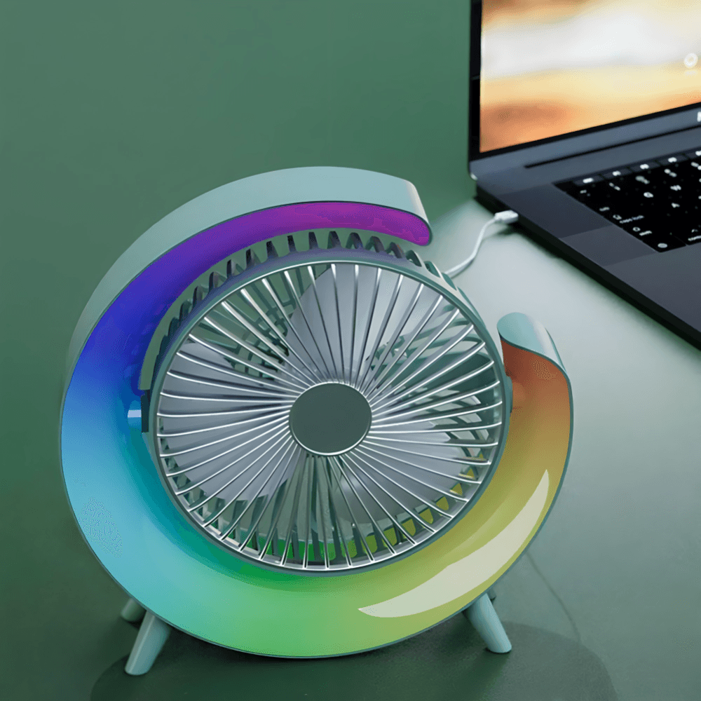 Stoni ventilator sa 3 brzine i LED svetlom - rs-mangoshop.com