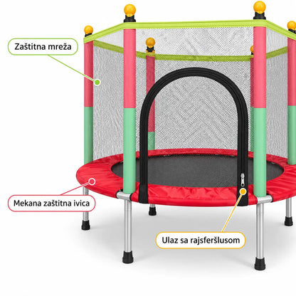 Trambolina za decu sa zaštitnom mrežom 140 cm