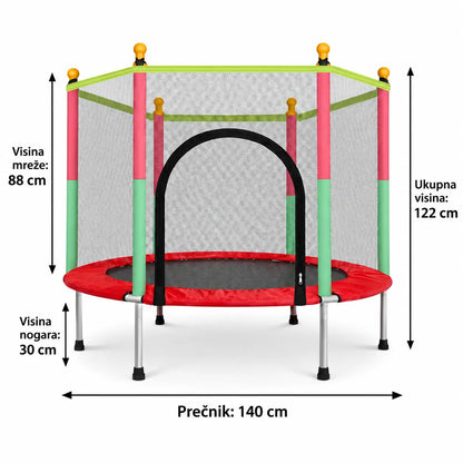 Trambolina za decu sa zaštitnom mrežom 140 cm